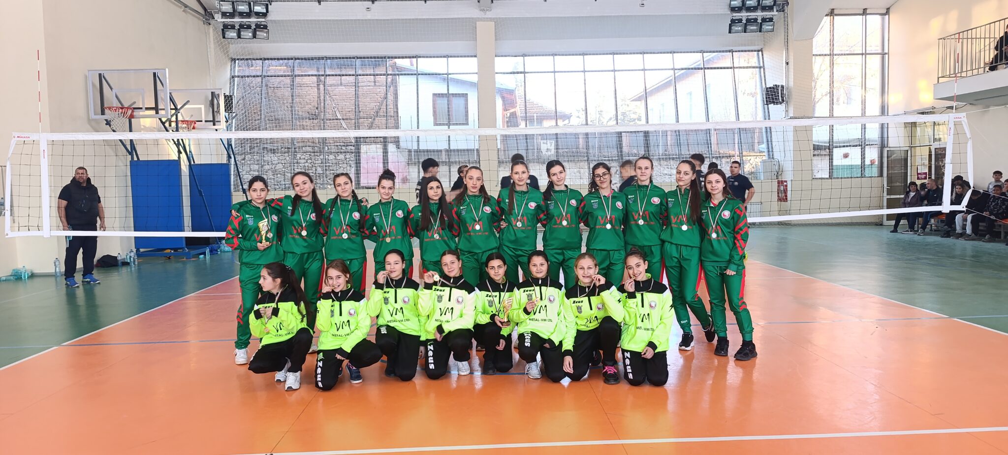 Volleyball Fenix Team playing practice matches